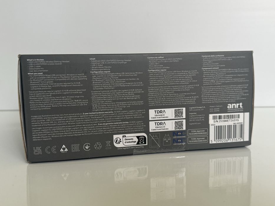 Навушники з мікрофоном Безродотова ігрова Гарнітура Logitech G522 Lightspeed White Білий (981-001550)