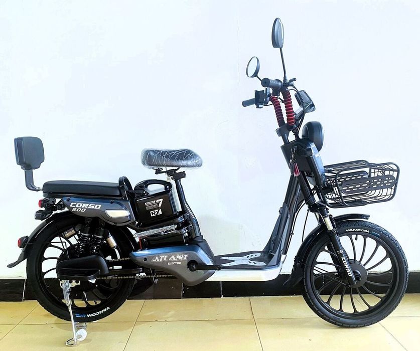 Електровелосипед Corso «Atlant» 20"двигун 800W, акум 48V20AH, корзина