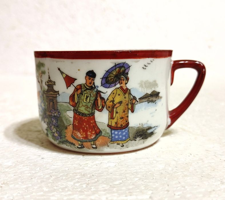 Чашка фарфор Шинуазри Первомайская Рыбинская фабрика Фарфортрест