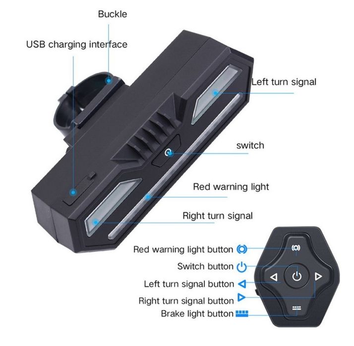 Farolim traseiro para bicicleta novo