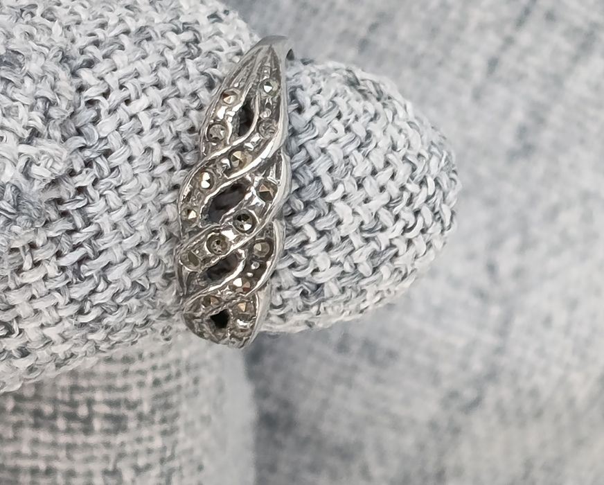 Anel Vintage em Prata (estilo Art Deco)