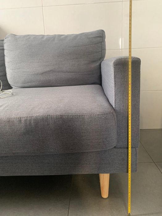 Sofá de 3 lugares – Cinza
