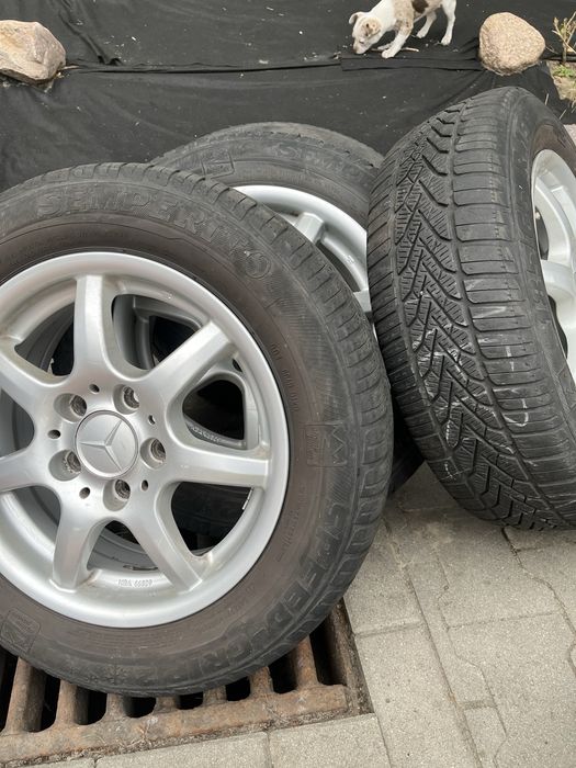 Zimowe R 15. 4x Felgi Mercedes-Benz + opony – komplet kół