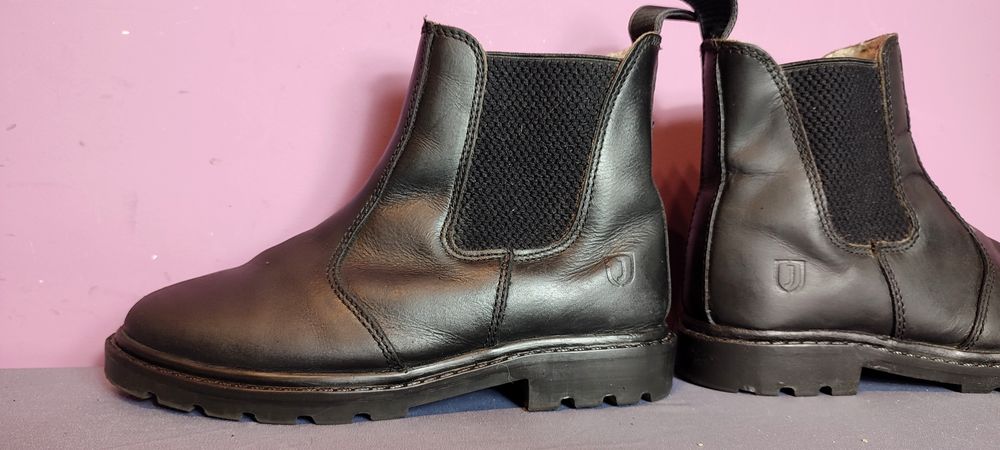 Zimowe skórzane sztyblety Jacson - ocieplane - rozmiar 36