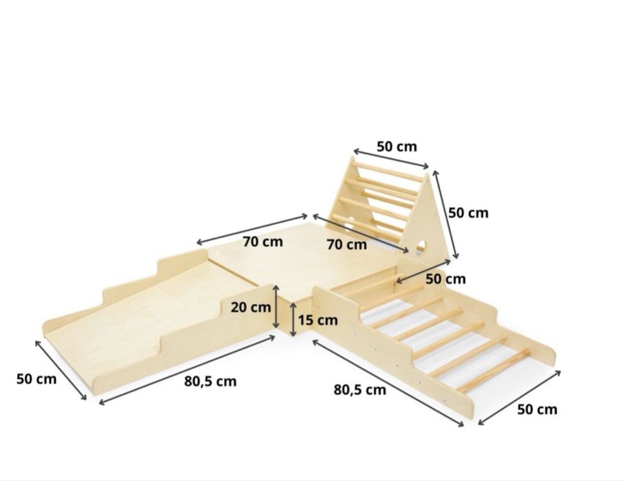 Duży drewniany plac zabaw mamabrum
