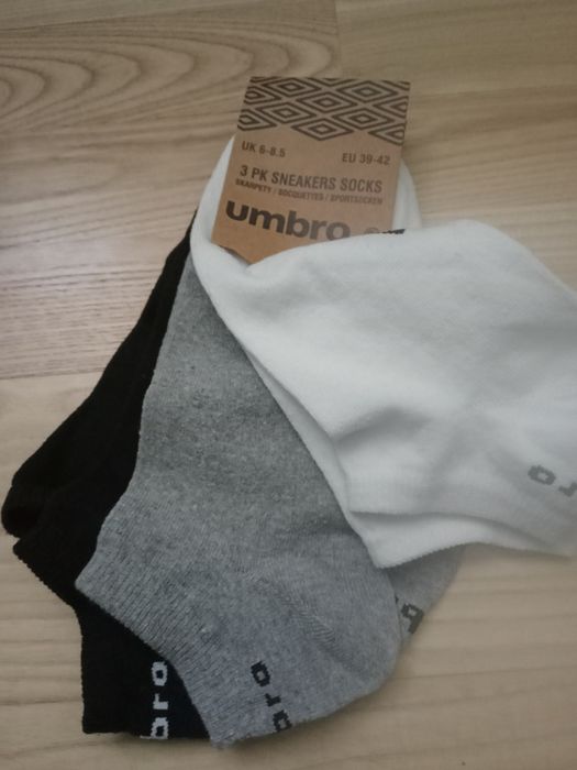 Skarpety Umbro, 3sztuki, rozmiar 39-42