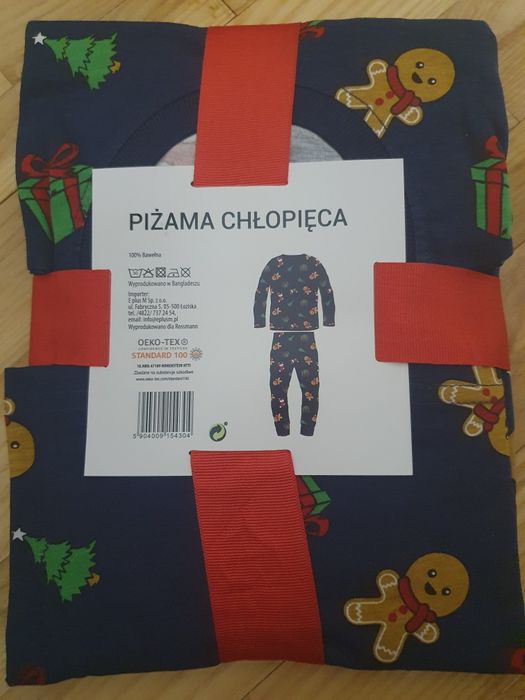 Piżama dla chłopca 122 świąteczna