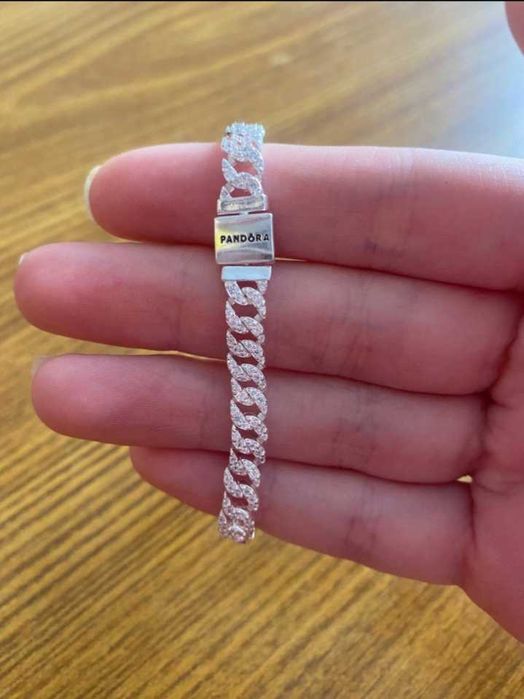 Браслет пандора " Кубинське плетіння паве"