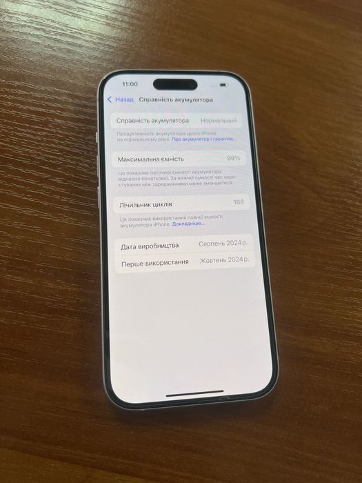 iPhone 15 128GB Black. Стан 10/10. Батарея 99%