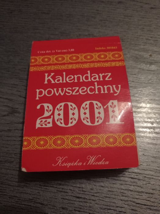 Kalendarz zdzierak 2001 rok