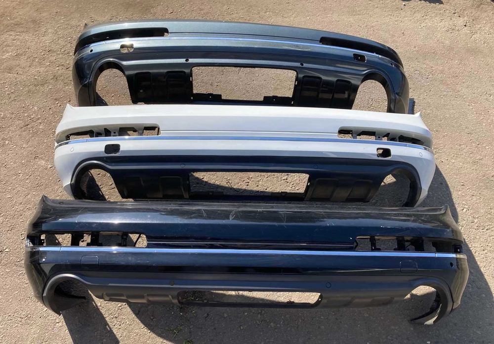 Бампер с ХРОМОМ задний задній Audi \ Ауди Q7 4L кузов 2010 - 2015