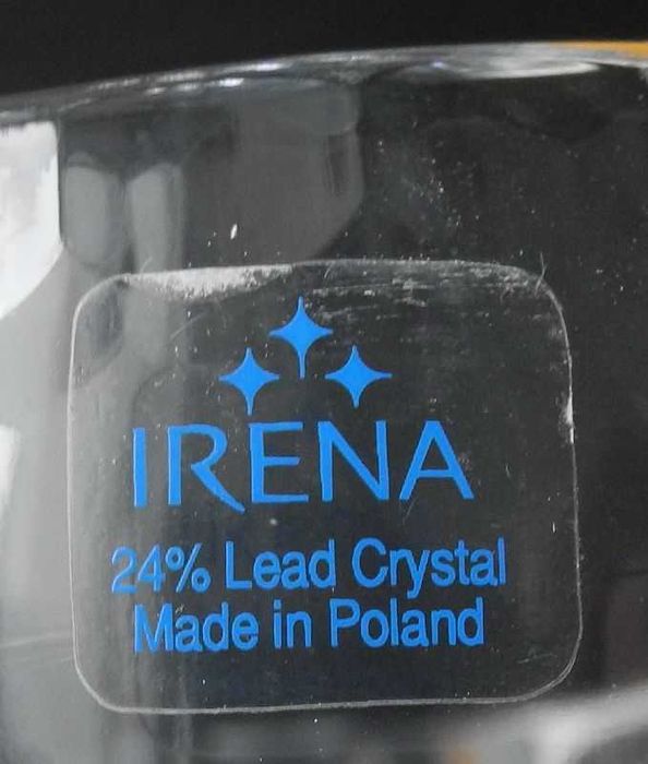 ŻNIN - duży KRYSZTAŁ dwukolorowy - Huta Irena z dedykacją