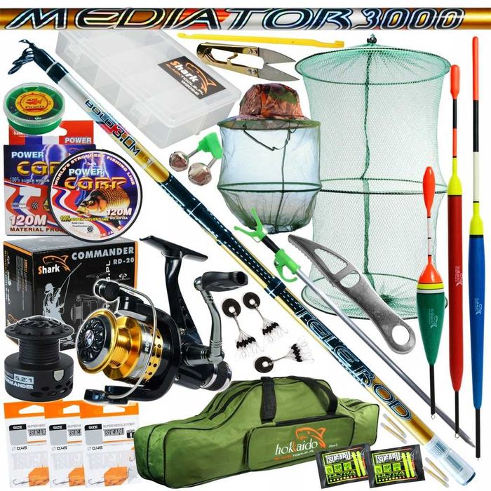 Zestaw Wędkarski SPŁAWIKOWY WĘDKA 3.0M Kołowrotek Idealny na Prezent