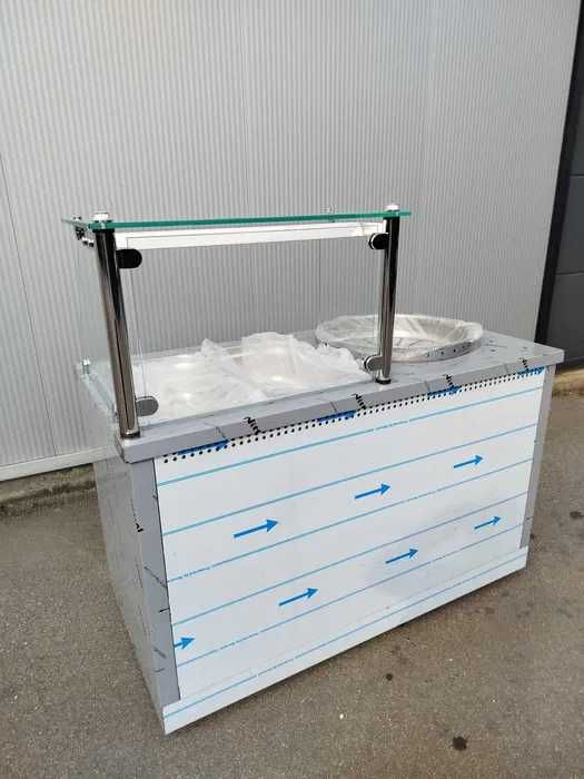 Fritadeira a gás de Churros/ Donuts Com Vitrine de Ex