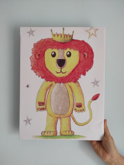 Tela infantil 30x40 NOVA leão