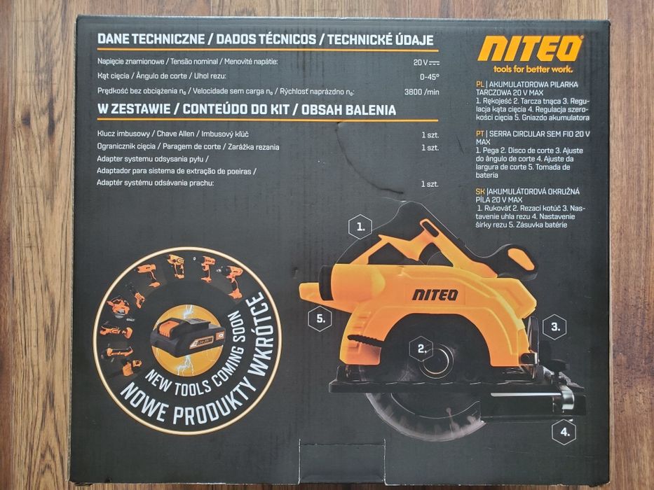 Pilarka tarczowa akumulatorowa NITEO Tools 20V