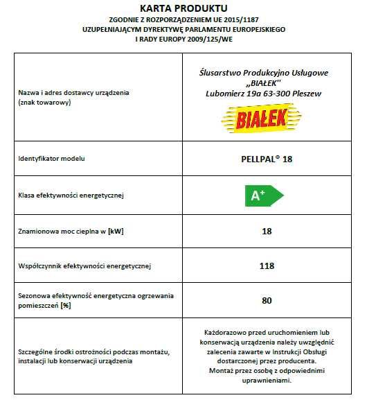 Kocioł na PELLET 18kW 200m2 A+  dostawa GRATIS