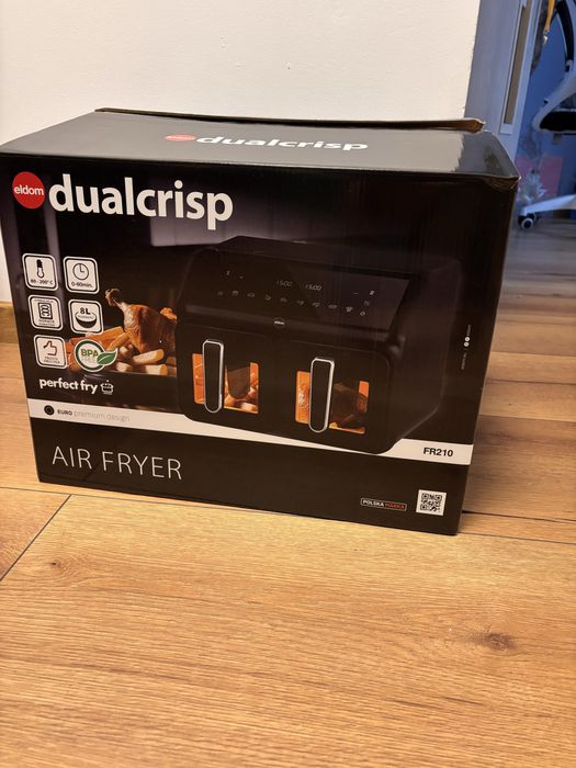 Air Fryer ELDOM FR210 DualCrisp 8l z podwójnym koszem Nowe z Gwarancją