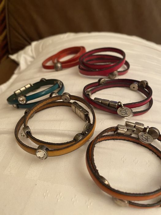 Lote Pulseiras pele verdadeira