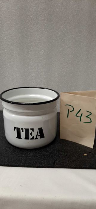 Pojemnik na herbatę emaliowany prl