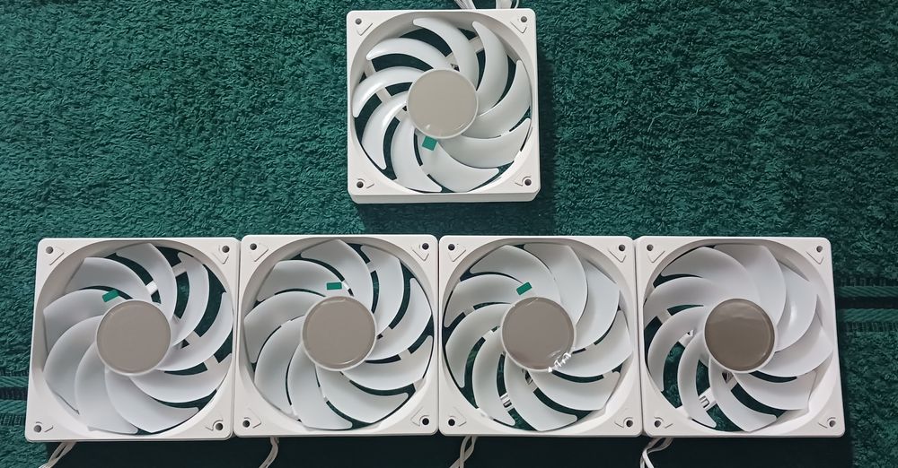 Pack 5 Ventoinhas Jonsbo 120mm ARGB Brancas