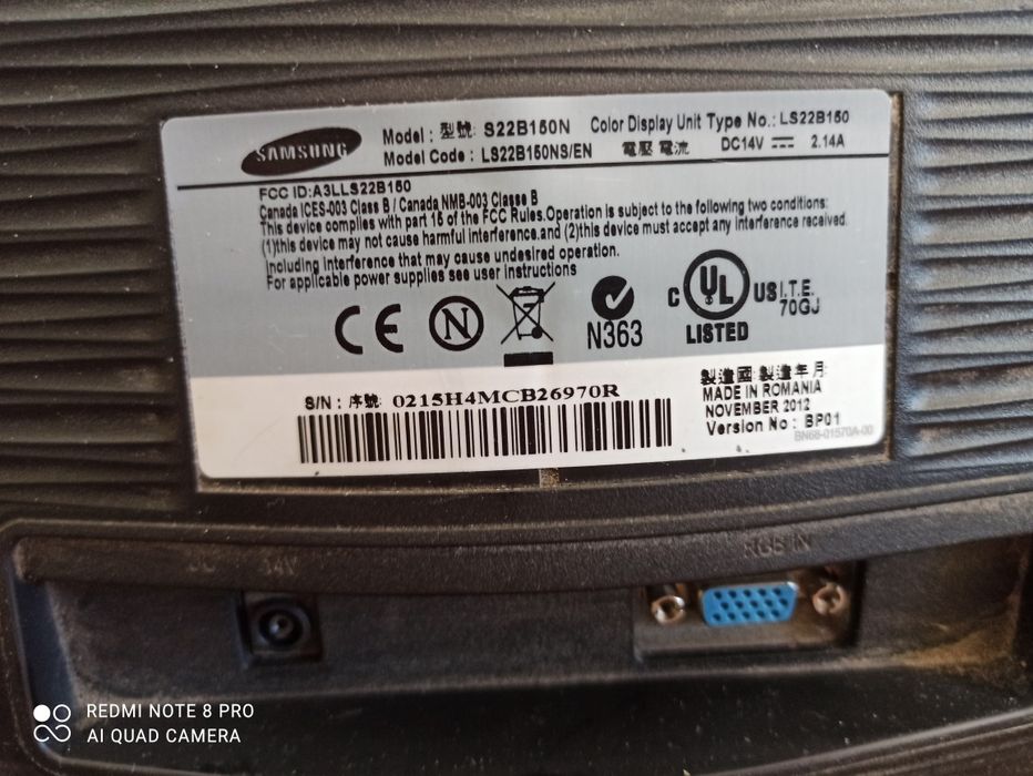 Monitor Led Samsung 22 polegadas