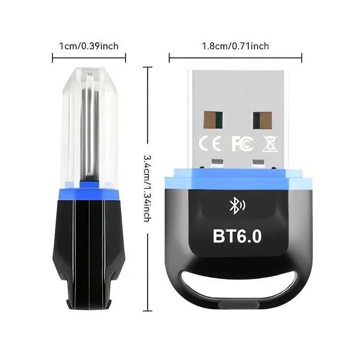 Uniwersalny bezprzewodowy mini adapter BT 6.0 USB RTL802