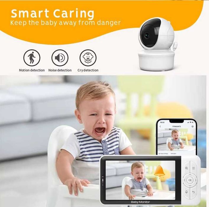 Видеоняня беспроводная НОВИНКА! Baby Monitor 6T HD с поворотной камеро
