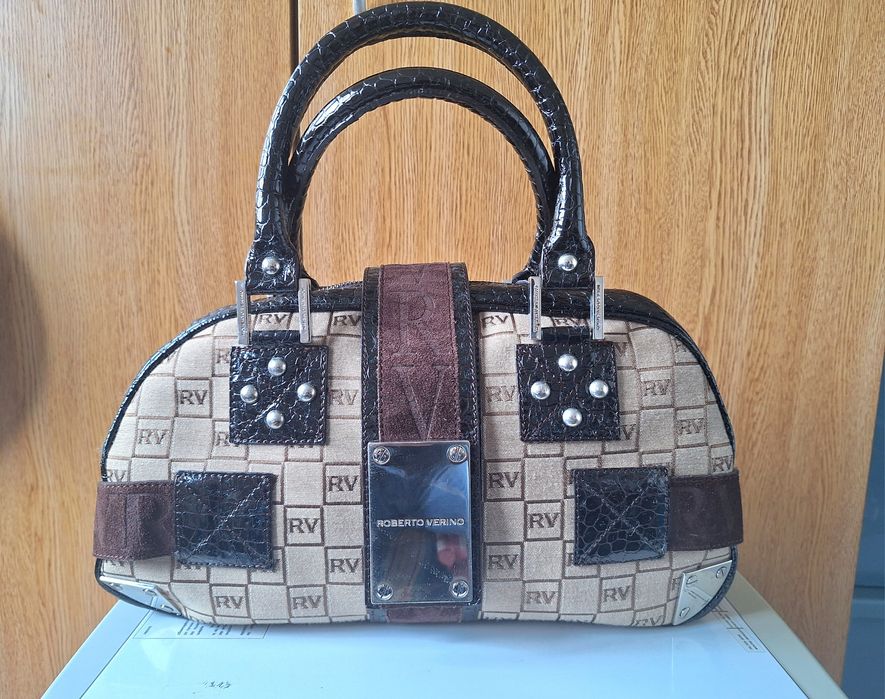 Mala Roberto Verino em Pele Genuína - Estilo Vintage Luxury