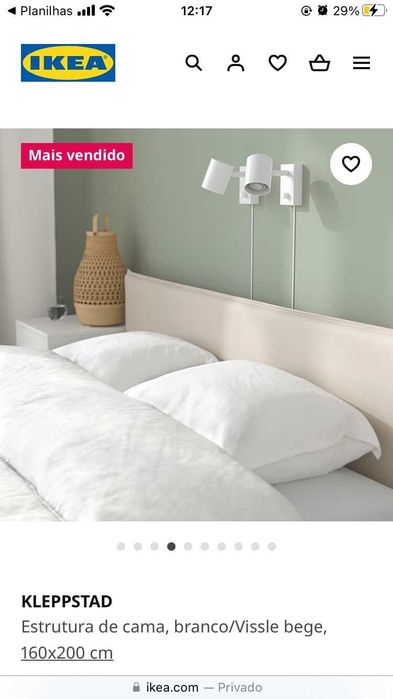 estrutura de cama ikea 160x200 cm