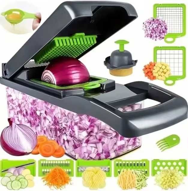 Picador multifunções descascador fatiador verduras cozinha 14 em 1 NOVO