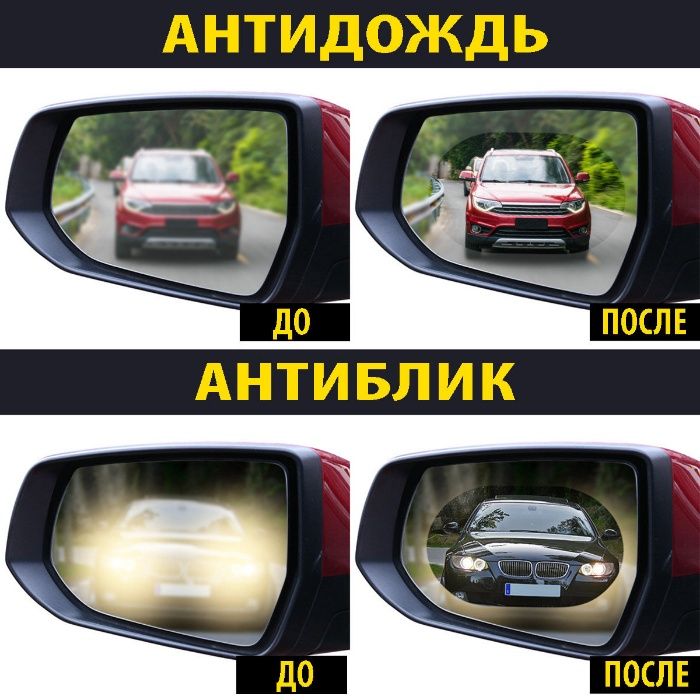 Защитная пленка антидождь на боковые зеркала заднего вида