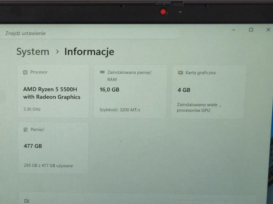 Laptop gamingowy Lenovo