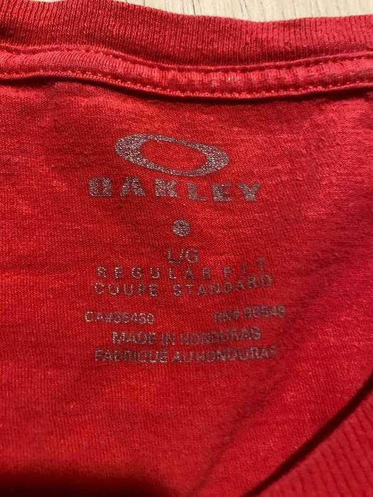 Koszulka męska z grafiką Oakley y2k print czerwony M L Red