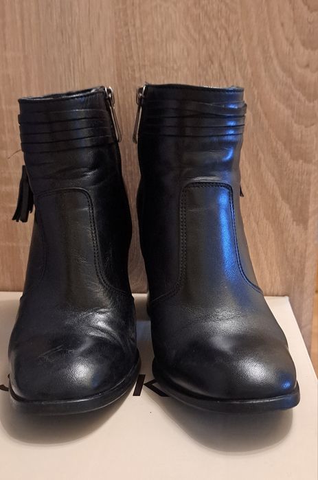 Botki Lasocki, czarne, rozmiar 35, skóra