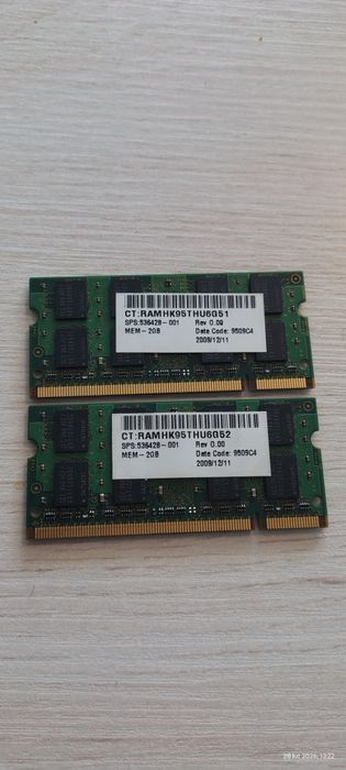 Pamięć RAM Samsung do laptopa 2Gb 2 sztuki DDR2