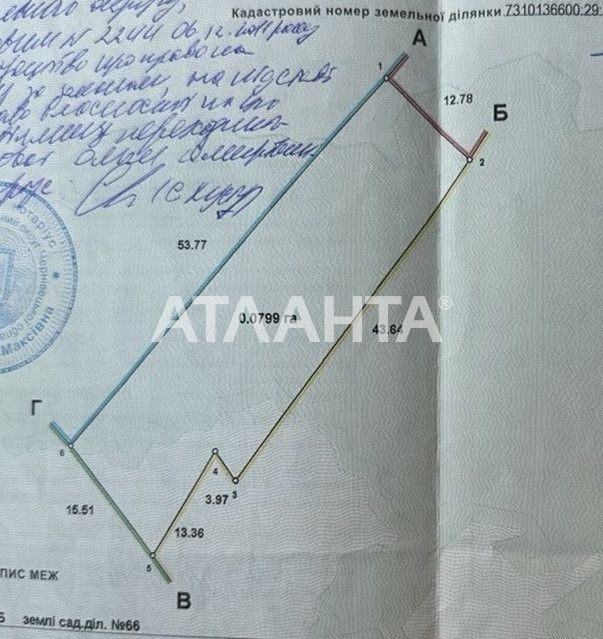 Земельна ділянка 7,99 сот. вул.Генічевська, Кемпінг, Калічанка