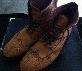 Botas Brogues pele tamanho 43