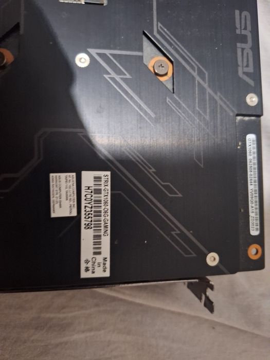 GTX 1060 6GB oc asus rog strix 3-fan