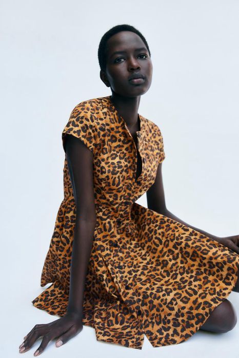 Оригінал zara зара сукня платье Леопардове плаття XS, S