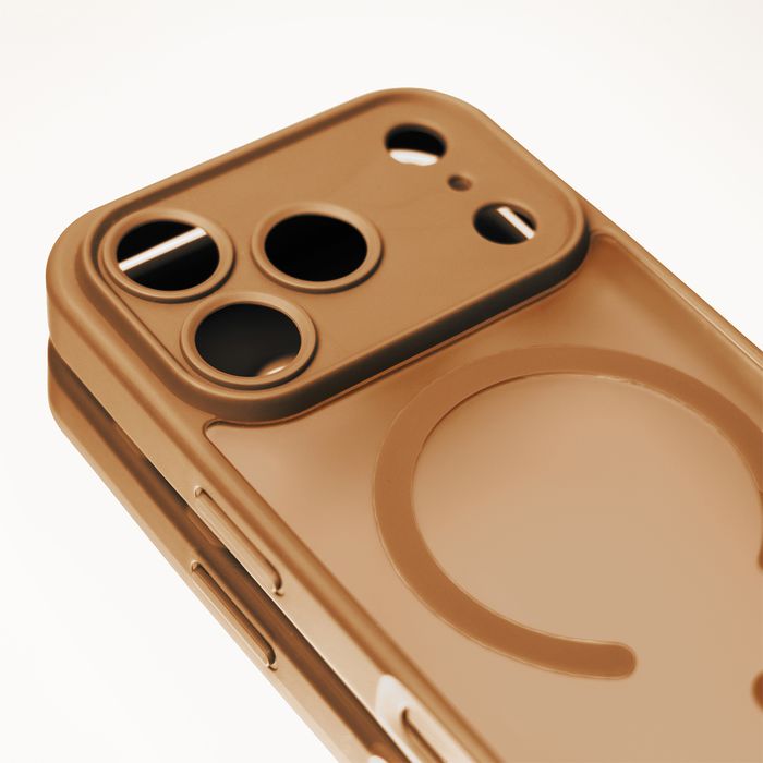 Nakładka Mag Matt do iPhone 17 6,3" / 18 6,3" brązowa camera protectio