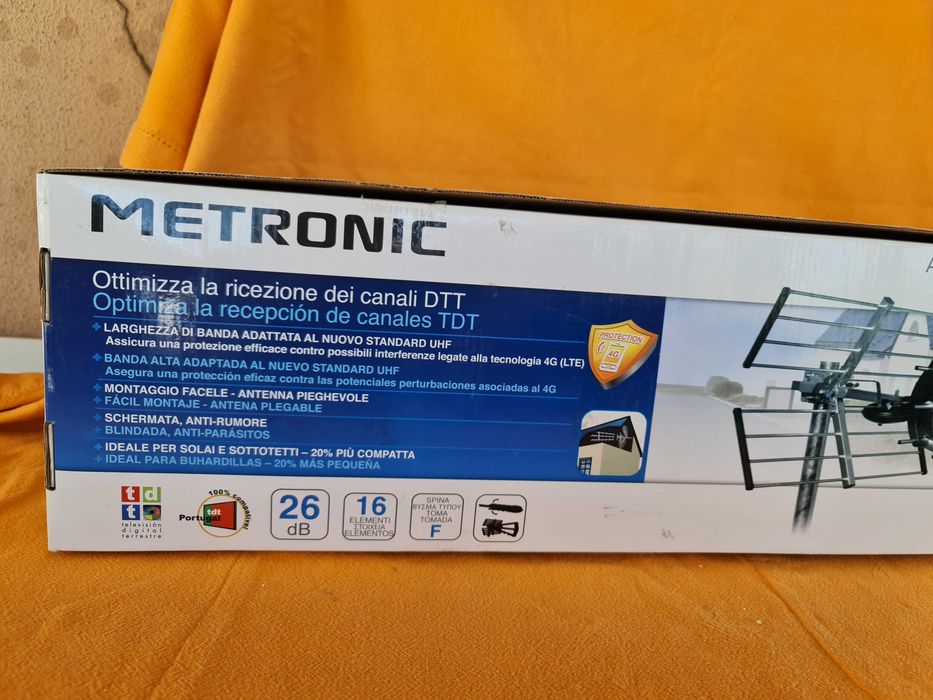 Antena televisão TDT UHF 47/790MHz, 4G