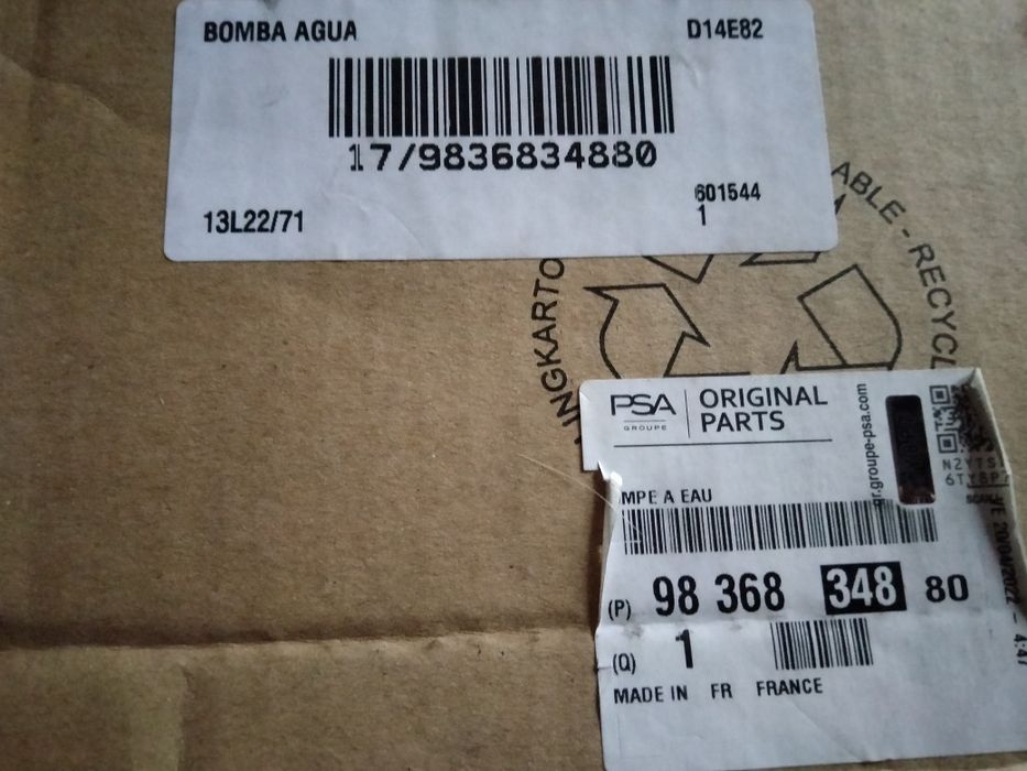 Bomba de água Peugeot 1.5 HDI