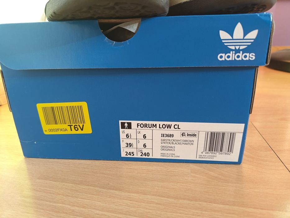 adidas forum low cl brown white 39⅓ unisex