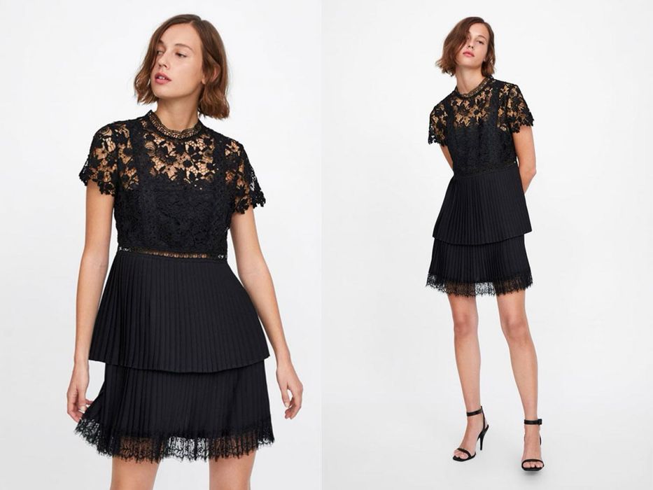 Sukienka zara czarna XS sylwester andrzejki