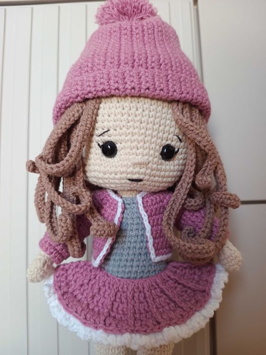 Lalka Szydełkowa 40 cm – Personalizowana prezent pamiątka