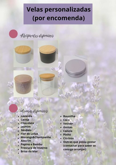 Velas Artesanais (30g, 65g, 120g, 250g)