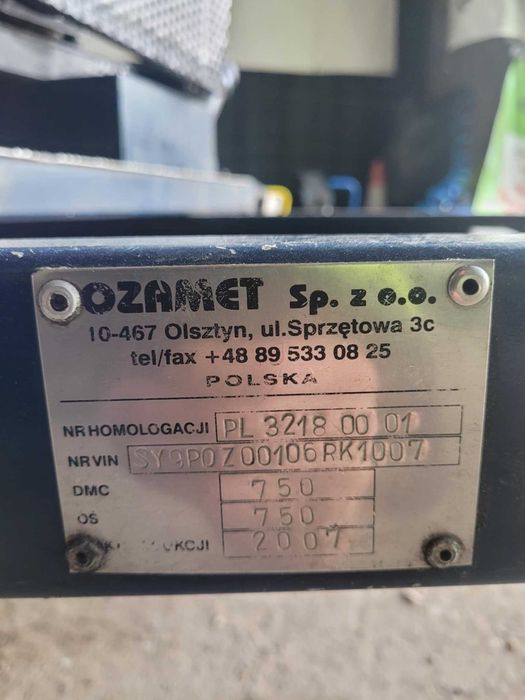rębak do gałęzi Ozamet 28 KM 15cm zarejestrowany