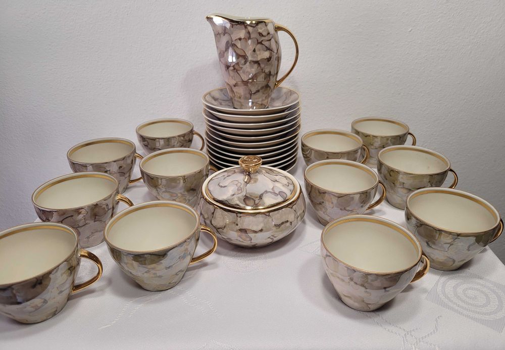 Stary porcelanowy serwis kawowy ZPS Karolina .W Potacki