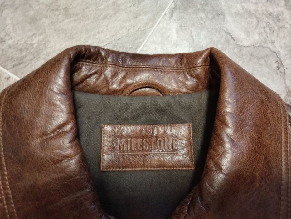 Firmowa skórzana kurtka MILESTONE